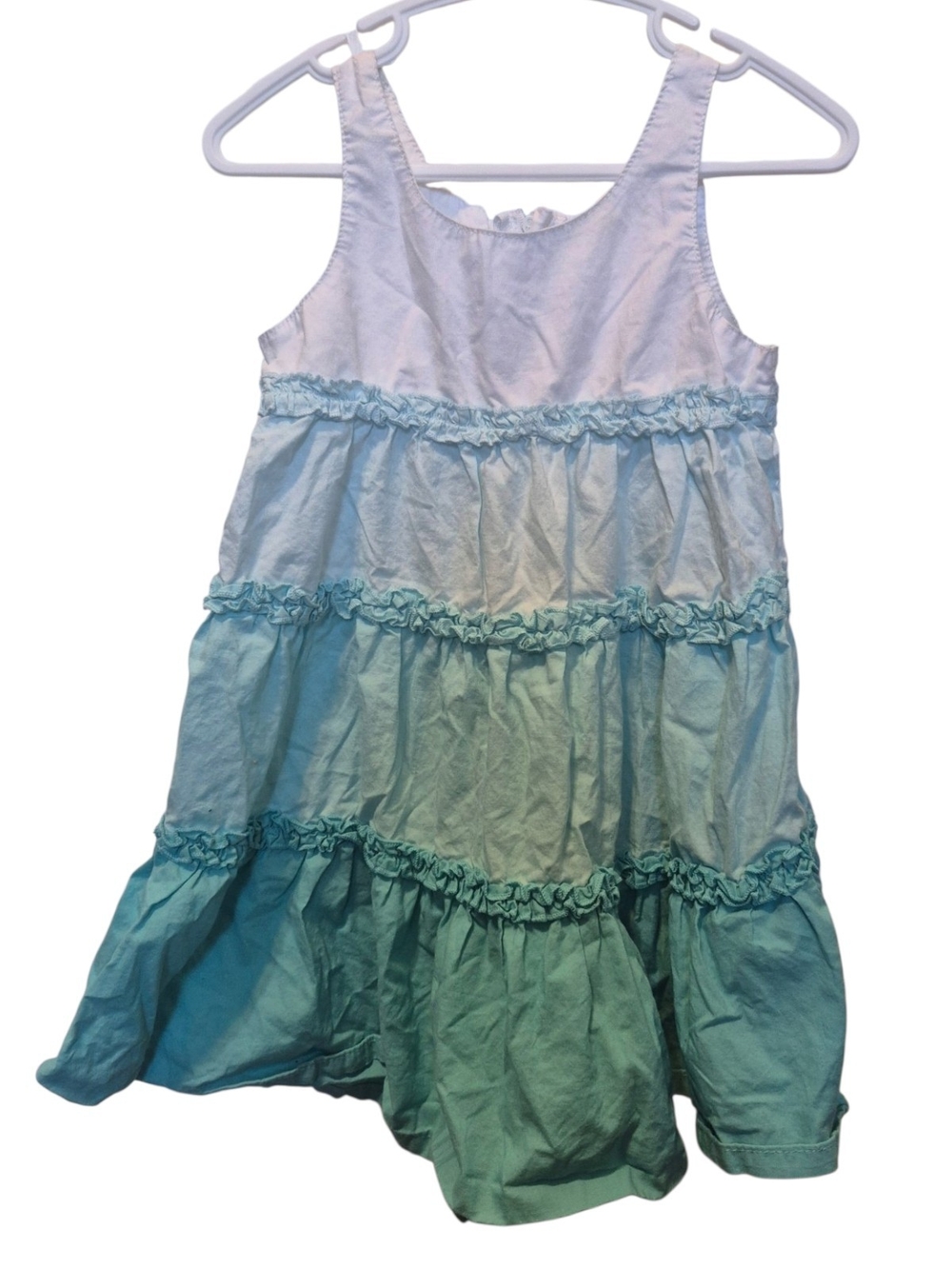 H&M Light to Teal Blue Ombre Tiered Sundress